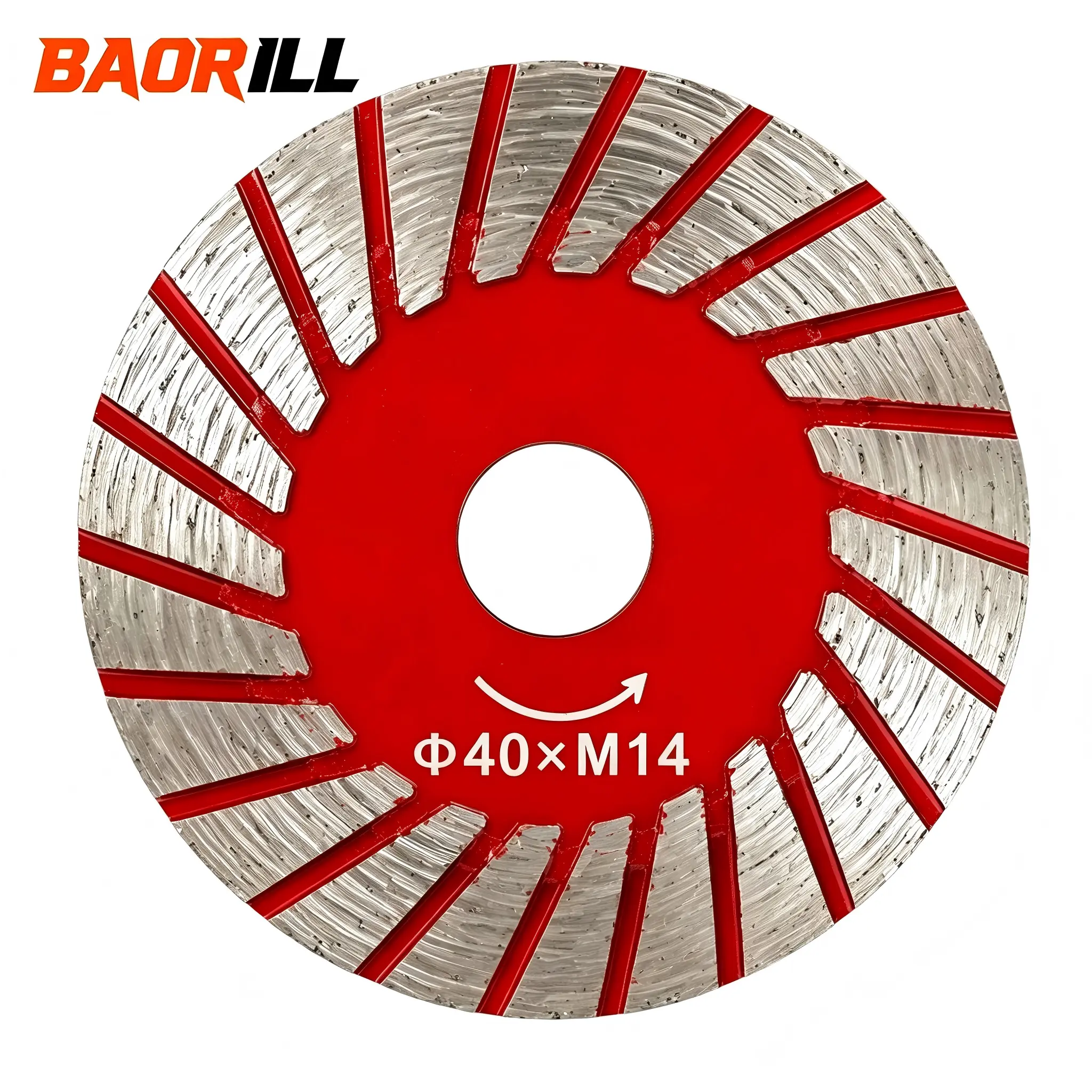 BAORILL 40mm Mini Diamond Saw Blade with M14 Adapter - Angle Grinder Tool Accessory for Granite, Marble, Tile Cutting, Carving, Beveling