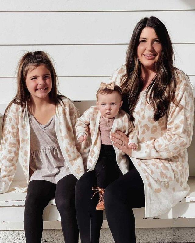 Bailey's Blossoms -Kris Oversized Cardigan - Soft Pink Leopard