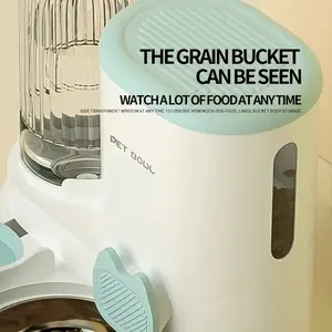 1 Petlibro Automatic Cat Food Feeder and Water Dispenser, Capacity 118.35 ounces, Using Siphon Principle, No Electricity Needed, Durable Plastic, Comes with Detachable Stainless Steel Bowl, Suitable for Cats and Small Dogs, No Batteries Required