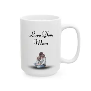 Christian Mom Mug 15oz, Isaiah 66:13 Scripture Coffee Cup, Mothers Day Gift, Religious Mug With Mother And Child Illustration