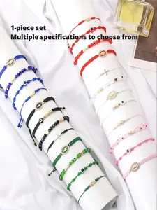 The Saint Mary's Cross Devil's Eye bracelet is hand woven and adjustable, suitable for daily wear, vacation dates, and other occasions. It is also a surprising and exquisite small gift