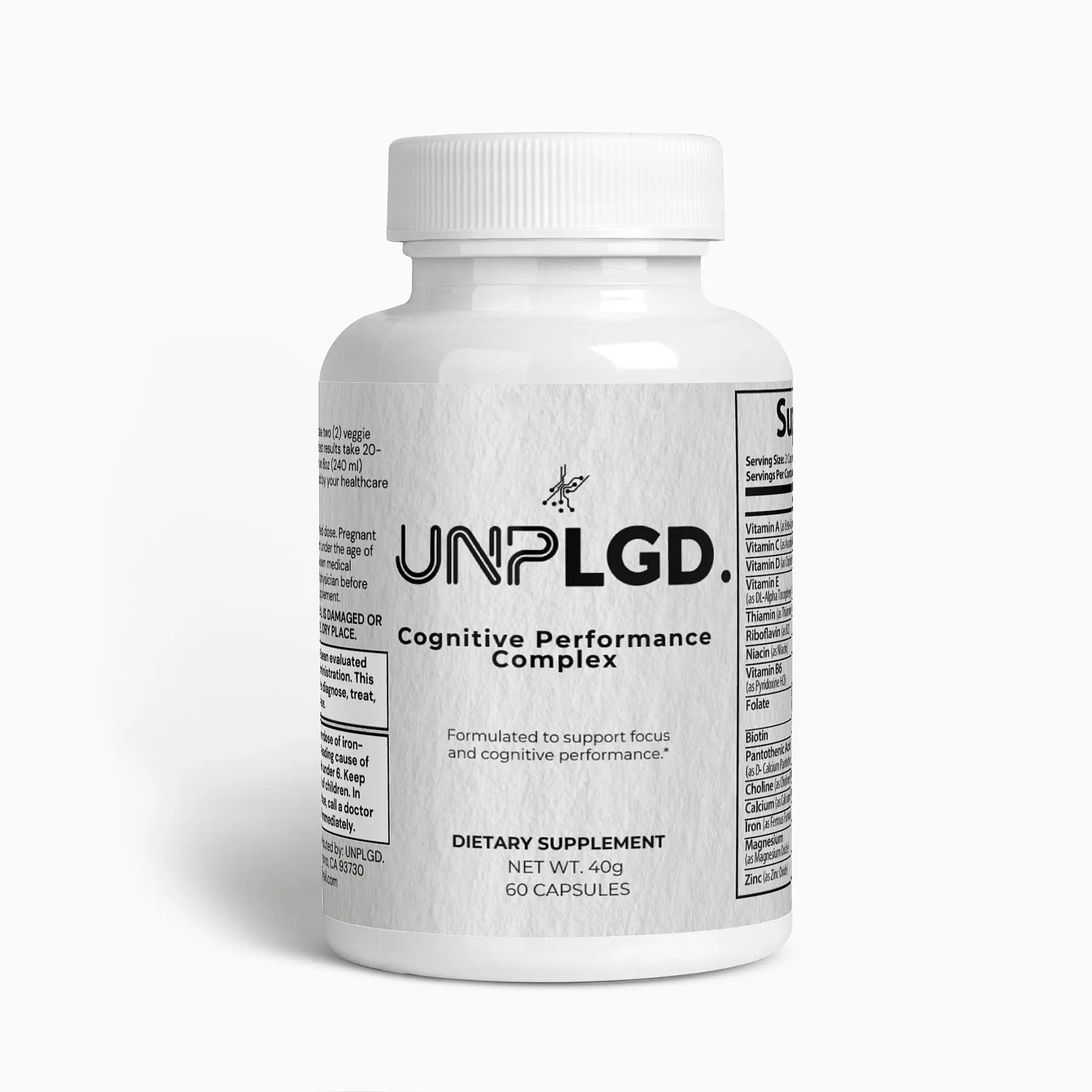 UNPLGD. Cognitive Performance Complex | Nootropic Brain Supplement for Focus & Clarity