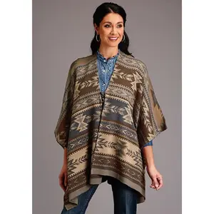 Stetson Women's Poncho Sweater Toggle Button Front One Size