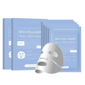 2Boxes-10Pcs Collagen BrighteningMaskOvernight, Bio-Collagen TrueDeep Mask Deep Mask, Pure CollagenMask, Deep Moisturizing FirmingOvernight Hydrogel Mask