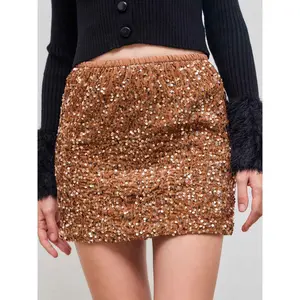 Cider Sequins Mid Rise Mini Skirt SwimWeek