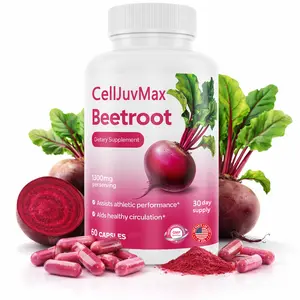 Organic Beetroot Capsules – 1300mg for Healthy Blood Flow & Cardiovascular Support