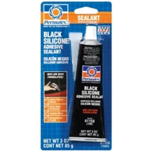 Permatex PTX81158 No 16 Black Silicone Adhesive Sealant, 3 oz Tube Carded