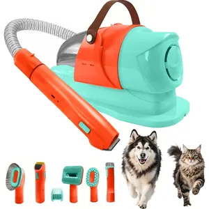 【TM2】Pet Grooming Vacuum Kit 7-in-1 Powerful Suction Removes 99% Of Pet Hair Professional Clipper with 7 Guide Combs Multifunctional Grooming Tool for Dogs, Cats, And Other Animals