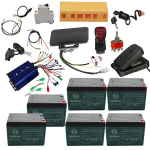 6 Pack 12V Motorcycle Batteries with DC 72V 3000W Brushless Motor, Controller, 10in1 LCD Display, Switches, Chain, Sprocket Complete Set - for DIY Scooter, ATV, Quad, Go Kart, Drift, E-bike