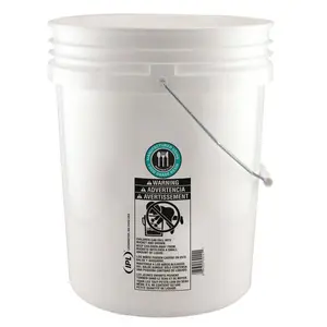5 gal. 70 mil Food Grade Bucket White ( 2 pack)