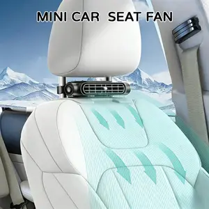 Electric Car Fan, USB Car Fan, Car Seat Cooling Fan, Car Radiator Fan, 3-Speed Adjustable, Fits Suv & Trucks, Rear & Front Seats
