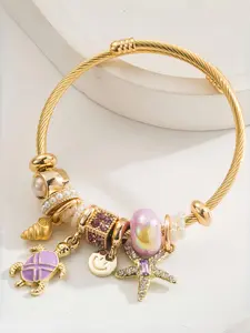 Fashionable Starfish & Turtle Design Bangle Bracelet, Fashion Jewelry for Party, Daily Clothing Decor, Trendy All-match & Exquisite Jewelry for Birthday Gift, Trendy Bangles
