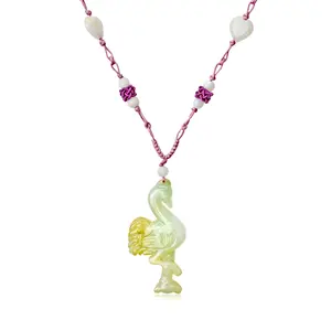Add a Tropical Flair to Your Wardrobe with the Flamingo Jade Necklace