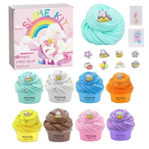 6Pcs Slime Kit, Butter Slime, Cloud Slime, Foam Putty, Playdough Toy Factory Wholesale