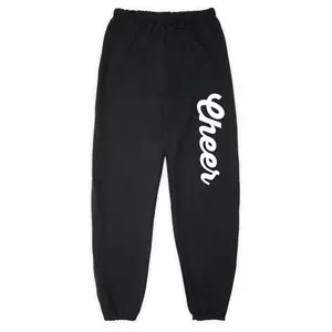 Cheerleading Fleece Sweatpants - Cheer Script [Youth Medium/Black] - SS