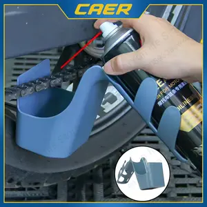 Motorcycle Chain Oil Storage & Cleaning Tool Box - Splash-Proof Anti-Spray Agent for Easy Chain Maintenance & Protection - Essential for All Bike Enthusiasts caer