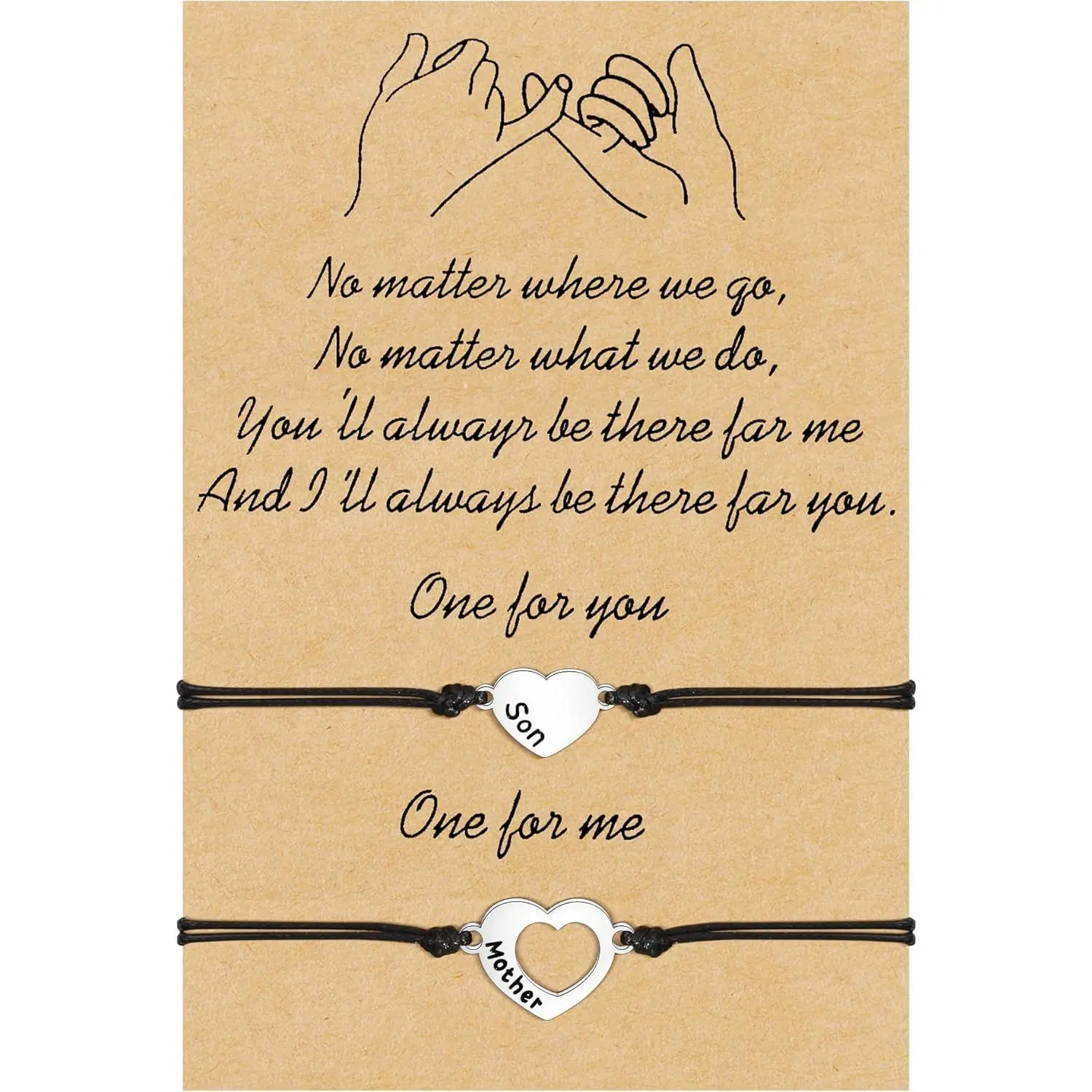 Distance Matching Bracelets for Couples Best Friend BFF Friendship Bracelet Mother Son Daughter Boy Girl Him Her Girlfriend Boyfriend