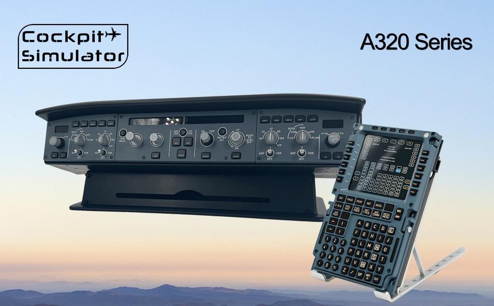 Cockpit Simulator Flight Simulator 320 Series FCU Desktop Stand, Metal Mounting Bracket for FCU-L/C/R Modules, Stable Desk Installation