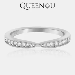 [836] Valentine's Flash Twilight Elegance Synthetic Moissanite Band