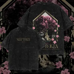 Retro Limited Sleep Token Even In Arcadia " GETHSEMANE " Shirt, Unisex Oversize Rock Band Washed Heavyweight T-shirt, Gift For Gothic Punk Emo Grunge Cotton Fabric sleep token merch