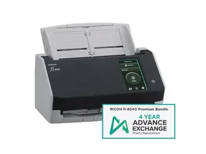 Ricoh fi-8040 Scanner Premium Bundle with 4 Year Advance Exchange Warranty