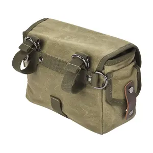 FTN Detachable Motorcycle Bag Water-Resistant Canvas-Leather Aesthetic Rugged Rider Style Secure On-Ride Storage for Essential Gear Multi-Use Crossbody Tail Bag