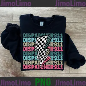 911 Dispatcher Shirt, Coquette Lightning Bolt Sweatshirt, Emergency Crew Tee, Police Officer Clothing