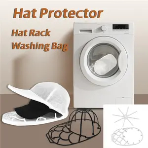 Baseball Cap Washing Bag, Detachable Assembly, Washer Compatible, Durable Baseball Hat Protector, Easy Care Accessory