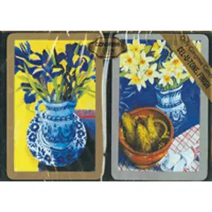 Congress Fleur de Lis Blue 2-Pack (Bridge Size, Jumbo Index)