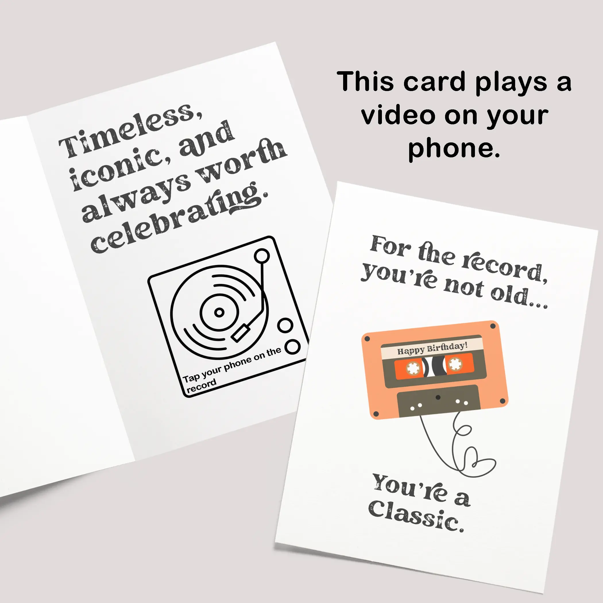 Personalized Video Greeting Card Interactive Happy Birthday Card with Video 4x6 Plays on Your Phone Includes Envelope Interactive Valentine Card