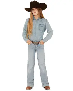 Wrangler Girls' ' Light Wash Trouser Denim Jeans - 112353040