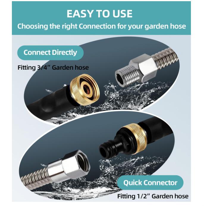 Car Washing, Patio and Pet, Jet Nozzle Power Washer for Garden Hose with 3 High-Pressure Nozzles, New Pressure Washer, Hose Sprayer Nozzle with Adjustable Spray Patterns for Garden Watering