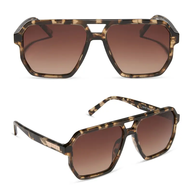 DIFF Cameron Oversized Polarized Navigator Sunglasses for Men and Women