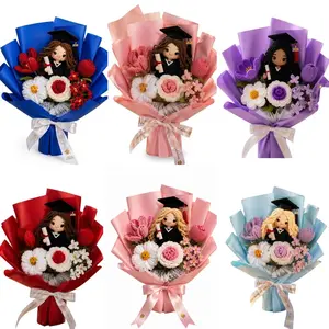 Sweet Graduation Gift for Her | Viral TikTok Crochet Bouquet Aesthetic Style | Handmade Flower Bouquet for Girls | Durable & High Quality | Cute Graduation Gift Idea for Friends, Daughter
