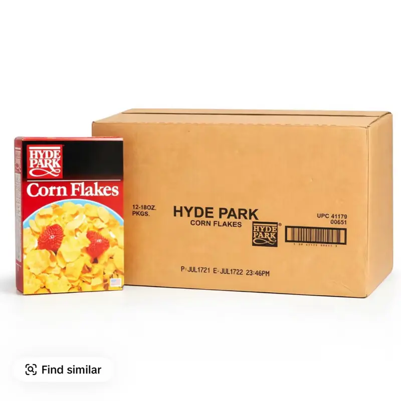 Corn flakes Hyde park /caisses of 12 boxes/ 20 lbd