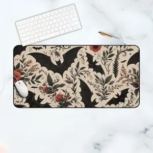 Cottagecore Spooky Bat Desk Mat, Dark Academia Desk Mat, Halloween Inspired Home Decor, Black Aesthetic, Goth Gamer Pad, Goth Mouse Pad