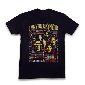 Rare Lynyrd Skynyrd Song List T-Shirt All Colors, Gift for Women Men, Made In USA, US Size S-6XL, 100% cotton, Classic Fit, Unisex T-Shirt