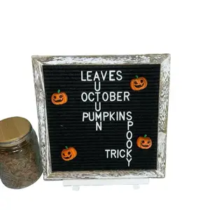 Letter Board Jack-o-Lanterns for Halloween Decor - Includes Leaves October Pumpkins Spooky Tricky Messages - Perfect for Festive Home Decor Decoration