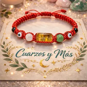 Pulcera 5 proteciones cuarzo Ojo de Tigre Hilo rojo