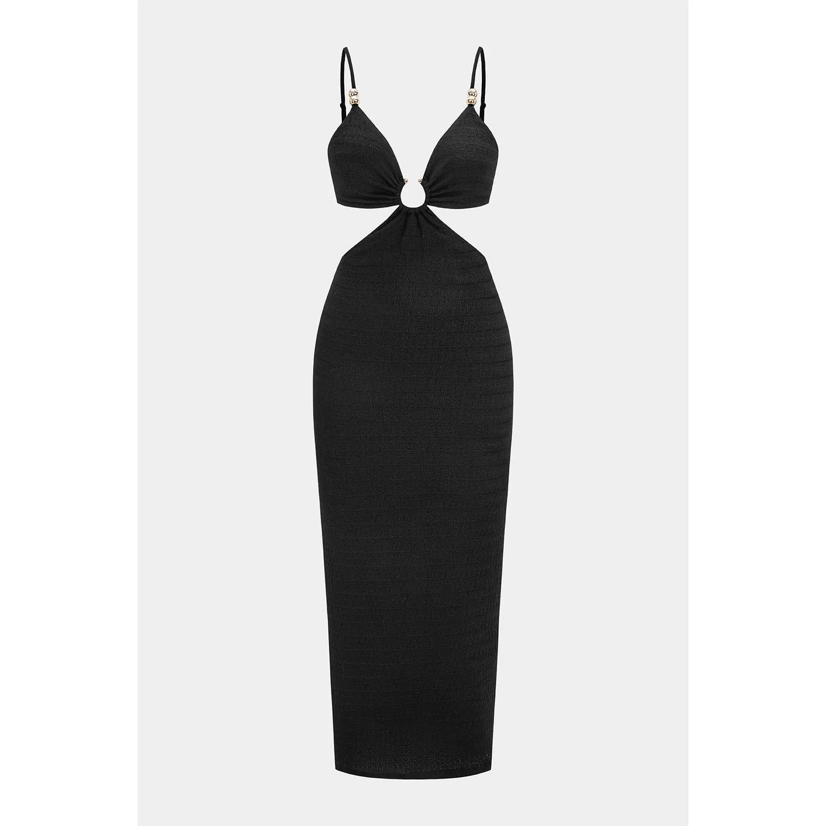 V-Neck Cut Out Backless Slip Sleeveless Maxi Dress