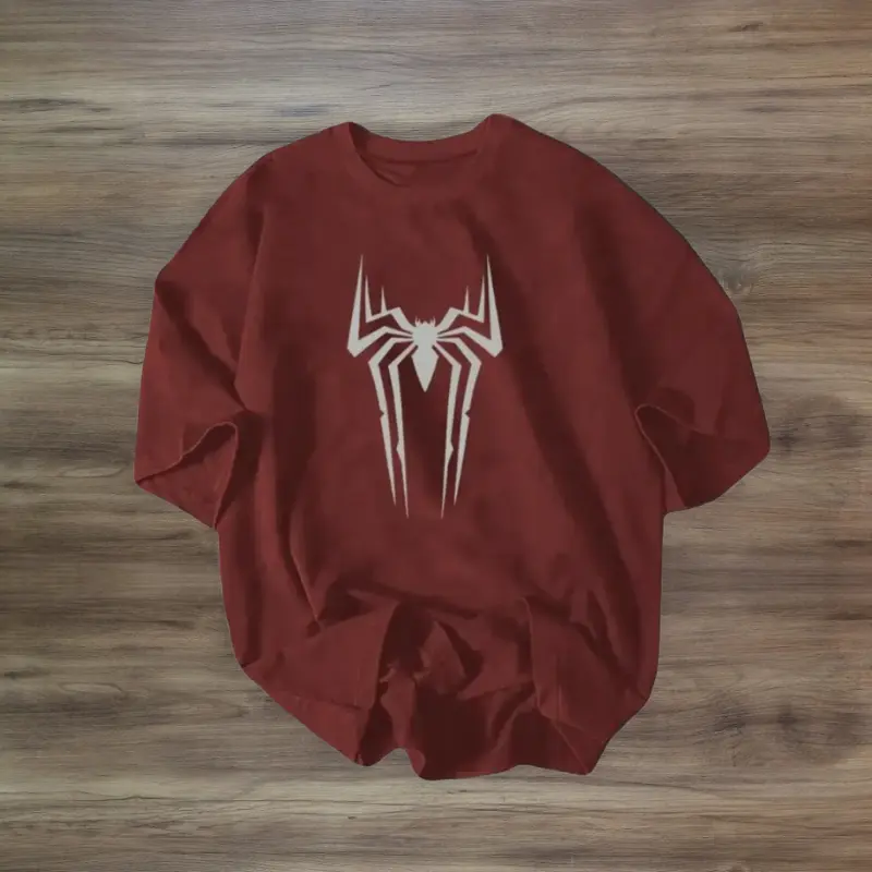 Red Spider Graphic Tee, Minimalist Superhero Streetwear T-Shirt, Casual Geek Fashion Top, Subtle Cosplay Apparel, Comic Fan Gift Shirt