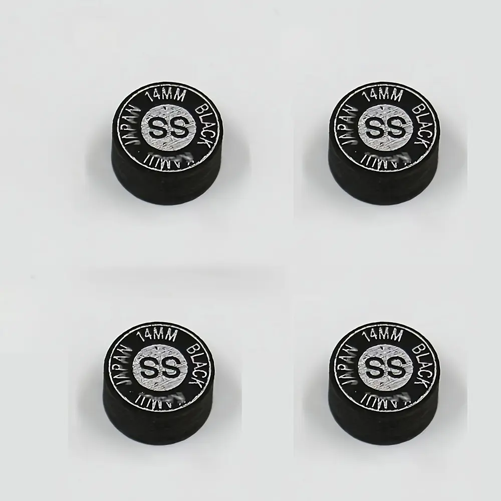 4pcs/10pcs Professional Billiard Cue Tip Set, Universal Model, 8-Layer High-Quality Pigskin Material, 14Mm Size, Suitable for Snooker Billiard Cue Additions