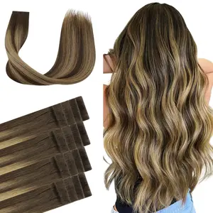 GOO GOO Invisi Edge Tape in Hair Extensions Straight Natural Remy Human Hair, 14inch-24inch 20pcs 50g, Seamless Injected Tape, Virgin Remy Hair, Natural Look#summerwins#DealsForYouDays