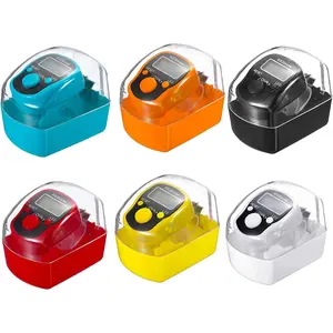 6-Pack Digital Tally Finger Counter with Led, Colorful Tasbeeh Tasbih 5-Digits Counter Clickers with Led Light, Carry Ring, Individual Hard Case for Muslims Pray Knitting Track Golf Lap AIPEBANI