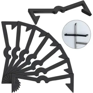 50 Pegboard Clips Hook Locks Black Plastic Peg Locks Display Hook Retainers Fixer Board Accessories Display Organizer Fit 1/4 Inch and 1/8 Inch Pegboards