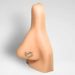 Wayda heart nose stud
