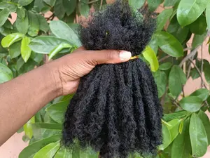 Handmade Curly Ends Loc Extensions – Natural Dreadlock Extensions with Boho Curly Tips