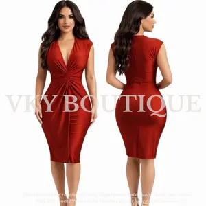 Twist Front Luxe Midi Dress KF