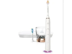 Philips Sonicare DiamondClean Smart 9300 Electric Toothbrush, Sonic Toothbrush with App, Pressure Sensor, Brush Head Detection, 4 Brushing Modes and 3 Intensity Levels, Rosegold, Model HX9903/65