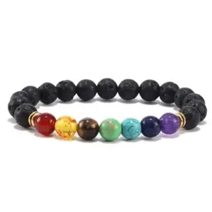 Chakra Alignment Stone Bracelet - Stay In Alignment with 7 Chakras for Meditation and Spiritual Well-being